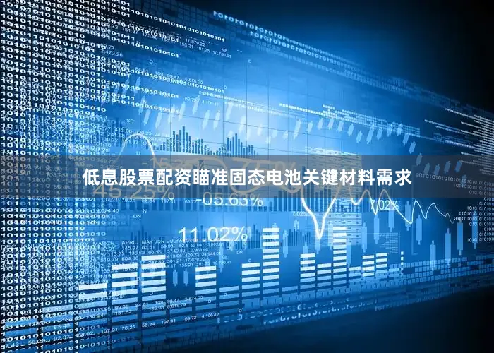 低息股票配资瞄准固态电池关键材料需求